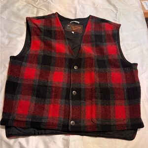 MENS WINTER VEST WOOL VINTAGE MADE IN BULGARIA 2 POCKETS UNISEX VEST